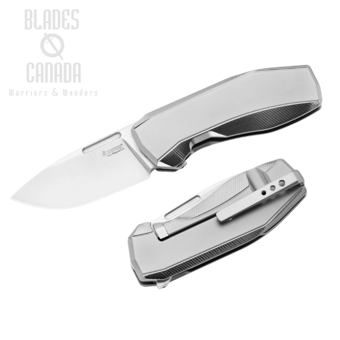 Lion Steel N.ONE Framelock Folding Knife, MagnaCut, Titanium Gray, N1GY